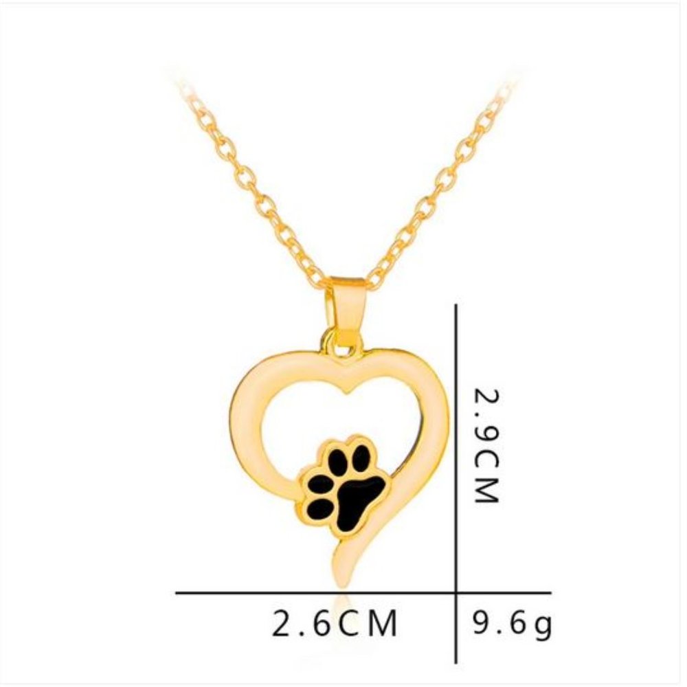 Women's Silver Dog Cat Paw Pendant Chain Necklace Lobster Claw Closure Gift - Picture 2 of 2